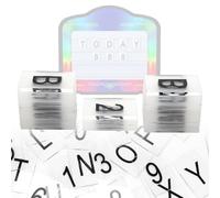 Kcgani 3 Sets 3 x 2 Inch LED VIP Light Bottle Service Sign Replacement Cards, 2 Sets Letters A-z and 1 Numbers 0-9 Marquee Bottle Service Sign Cards for Nightclub Club Bars Party, Without LED Board