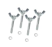 Kcgani 4 Packs Drywall Stilts Wing Bolt Replacement Kits, Stilts Replacement Accessories Wing Nut Kit, Iron Galvanized Wing Butterfly Screws Bolts for Drywall, Construction, Painting, Tripod