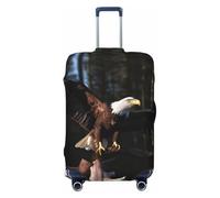KCGSDEGV 3D Bald Eagle Prints Elastic Luggage Cover with Invisible Zippers - Universal Suitcase Protector for Travel, Business Trips, XL(29-32inch Suitcase)