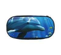 KCGSDEGV 3D Underwater World Fish dolphi Prints Pencil Case Stationery Organizer Pen Pouch Bag Makeup Bag for Travel School Work