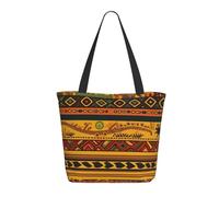 KCGSDEGV Abstract African National Pattern Printing Tote Bag for Women Large Handle Bag Lightweight Shoulder Bag with Zipper for Shopping School Work Travel