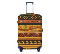 KCGSDEGV Abstract African National Pattern Prints Elastic Luggage Cover with Invisible Zippers - Universal Suitcase Protector for Travel, Business Trips, XL(29-32inch Suitcase)