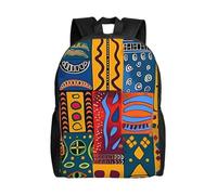 KCGSDEGV African National Patterns Printed Laptop Backpack 15-inch Adult Work Travel Backpack Bag School Bag for Boys Girls Men Women