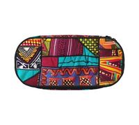 KCGSDEGV African Textile Patchwork Print Prints Pencil Case Stationery Organizer Pen Pouch Bag Makeup Bag for Travel School Work