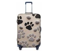 KCGSDEGV Animal Paw Prints Prints Elastic Luggage Cover with Invisible Zippers - Universal Suitcase Protector for Travel, Business Trips, M(22-24inch Suitcase)