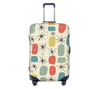 KCGSDEGV Atomic Stars Retro Pattern Prints Elastic Luggage Cover with Invisible Zippers - Universal Suitcase Protector for Travel, Business Trips, XL(29-32inch Suitcase)