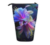 KCGSDEGV Beautiful Flower Prints Standing Expandable Pencil Case Organiser for School Pens, Makeup & Travel for Students & Artists