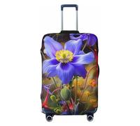 KCGSDEGV Beautiful Flowers Art Prints Elastic Luggage Cover with Invisible Zippers - Universal Suitcase Protector for Travel, Business Trips, M(22-24inch Suitcase)