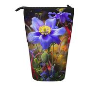 KCGSDEGV Beautiful Flowers Art Prints Standing Expandable Pencil Case Organiser for School Pens, Makeup & Travel for Students & Artists
