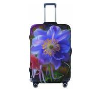 KCGSDEGV Beautiful Flowers Print Prints Elastic Luggage Cover with Invisible Zippers - Universal Suitcase Protector for Travel, Business Trips, S(18-21inch Suitcase)