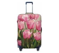 KCGSDEGV Beautiful Flowers Prints Elastic Luggage Cover with Invisible Zippers - Universal Suitcase Protector for Travel, Business Trips, L(25-28inch Suitcase)
