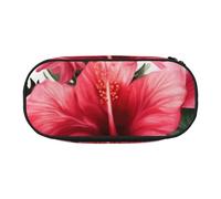 KCGSDEGV Beautiful Hibiscus Flower Prints Pencil Case Stationery Organizer Pen Pouch Bag Makeup Bag for Travel School Work