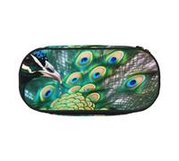 KCGSDEGV Beautiful Peacock Prints Pencil Case Stationery Organizer Pen Pouch Bag Makeup Bag for Travel School Work