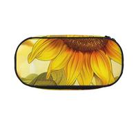 KCGSDEGV Beautiful Yellow Sunflower Prints Pencil Case Stationery Organizer Pen Pouch Bag Makeup Bag for Travel School Work