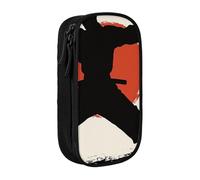 KCGSDEGV Black Pen Pencil Cases with Karate Men Print Printed, Large Capacity Cute Pencil Bag Holder Stationery Organizer Box for School Girls Boys