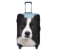 KCGSDEGV Border Collie Prints Elastic Luggage Cover with Invisible Zippers - Universal Suitcase Protector for Travel, Business Trips, S(18-21inch Suitcase)