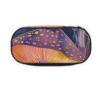 KCGSDEGV Bright Mushrooms Prints Pencil Case Stationery Organizer Pen Pouch Bag Makeup Bag for Travel School Work