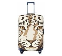 KCGSDEGV Brown Pattern Leopard Prints Elastic Luggage Cover with Invisible Zippers - Universal Suitcase Protector for Travel, Business Trips, M(22-24inch Suitcase)