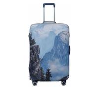 KCGSDEGV Canadian Smokey Mountain Cliff Prints Elastic Luggage Cover with Invisible Zippers - Universal Suitcase Protector for Travel, Business Trips, XL(29-32inch Suitcase)