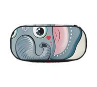 KCGSDEGV Cartoon Elephant and Owls Floral Prints Pencil Case Stationery Organizer Pen Pouch Bag Makeup Bag for Travel School Work