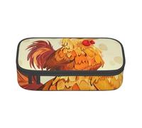 KCGSDEGV Chicken Chick Printed Pencil Cases Cute Compartment Pencil Pouch Pen Bag Holder Stationery Organizer Box for School Girls Boys