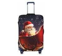 KCGSDEGV Christmas Magic Prints Elastic Luggage Cover with Invisible Zippers - Universal Suitcase Protector for Travel, Business Trips, M(22-24inch Suitcase)