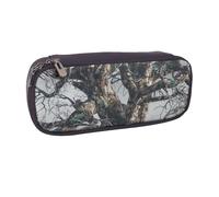 KCGSDEGV Cold Tree Camouflage Printed Pen Pencil Cases for Students Girls Boys, Cute Leather Pencil Bag Pouch Holder Stationery Organizer for Kids Men Women