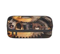 KCGSDEGV Cool Steampunk Gears Printed Pencil Cases Cute Compartment Pencil Pouch Pen Bag Holder Stationery Organizer Box for School Girls Boys