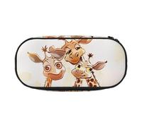 KCGSDEGV Cute Cartoon Funny Giraffes Prints Pencil Case Stationery Organizer Pen Pouch Bag Makeup Bag for Travel School Work