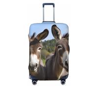 KCGSDEGV Cute Donkeys Prints Elastic Luggage Cover with Invisible Zippers - Universal Suitcase Protector for Travel, Business Trips, XL(29-32inch Suitcase)