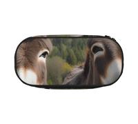 KCGSDEGV Cute Donkeys Prints Pencil Case Stationery Organizer Pen Pouch Bag Makeup Bag for Travel School Work