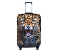 KCGSDEGV Cute Leopard Prints Elastic Luggage Cover with Invisible Zippers - Universal Suitcase Protector for Travel, Business Trips, XL(29-32inch Suitcase)