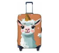 KCGSDEGV Cute Llama Prints Elastic Luggage Cover with Invisible Zippers - Universal Suitcase Protector for Travel, Business Trips, M(22-24inch Suitcase)
