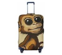KCGSDEGV Cute Monkey Print Prints Elastic Luggage Cover with Invisible Zippers - Universal Suitcase Protector for Travel, Business Trips, XL(29-32inch Suitcase)