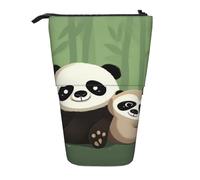 KCGSDEGV Cute Panda Prints Standing Expandable Pencil Case Organiser for School Pens, Makeup & Travel for Students & Artists