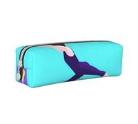 KCGSDEGV Cute Pencil Case with Gymnastics Game Printed Leather Pencil Pouch Pen Bag Holder School Stationery Organizer Pencil Box