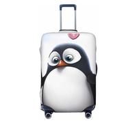 KCGSDEGV Cute Penguins Prints Elastic Luggage Cover with Invisible Zippers - Universal Suitcase Protector for Travel, Business Trips, M(22-24inch Suitcase)