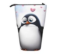 KCGSDEGV Cute Penguins Prints Standing Expandable Pencil Case Organiser for School Pens, Makeup & Travel for Students & Artists