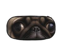 KCGSDEGV Cute Pretty Pug Dog Prints Pencil Case Stationery Organizer Pen Pouch Bag Makeup Bag for Travel School Work