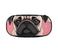 KCGSDEGV Cute Pug Dog Prints Pencil Case Stationery Organizer Pen Pouch Bag Makeup Bag for Travel School Work
