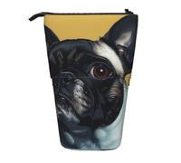 KCGSDEGV Cute Pug Prints Standing Expandable Pencil Case Organiser for School Pens, Makeup & Travel for Students & Artists