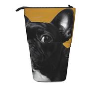 KCGSDEGV Cute Pug Prints Standing Expandable Pencil Case Organiser for School Pens, Makeup & Travel for Students & Artists