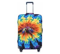 KCGSDEGV Exotic Tribe Tie Dye Style Prints Elastic Luggage Cover with Invisible Zippers - Universal Suitcase Protector for Travel, Business Trips, L(25-28inch Suitcase)