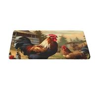 KCGSDEGV Farm Print Chicken And Rooster Printed Tablecloth 4FT Rectangular Table Cloth Waterproof Fabric Washable Table Cover for Kitchen Dining Thanksgiving Christmas