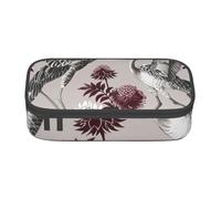 KCGSDEGV Floral Herbs Botanical Engraving Printed Pencil Cases Cute Compartment Pencil Pouch Pen Bag Holder Stationery Organizer Box for School Girls Boys
