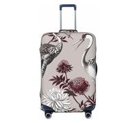 KCGSDEGV Floral Herbs Botanical Engraving Prints Elastic Luggage Cover with Invisible Zippers - Universal Suitcase Protector for Travel, Business Trips, L(25-28inch Suitcase)