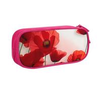 KCGSDEGV Flowers Vivid Petals Printed Pen Pencil Cases for School Girls Boys, Large Capacity Cute Pencil Bag Holder Stationery Organizer Box,Pink