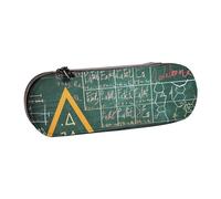 KCGSDEGV Formulas Shapes Theory Math Lesson Word Printed Pen Pencil Cases for School Girls Boys, Cute Leather Zipper Pencil Bag Holder Stationery Organizer Box