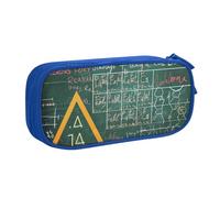 KCGSDEGV Formulas Shapes Theory Math Lesson Word Printed Pen Pencil Cases for School Girls Boys, Large Capacity Cute Pencil Bag Holder Stationery Organizer Box,Blue