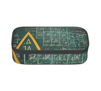 KCGSDEGV Formulas Shapes Theory Math Lesson Word Printed Pencil Cases Cute Compartment Pencil Pouch Pen Bag Holder Stationery Organizer Box for School Girls Boys